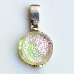 Incredible Dichroic glass and sterling pendant
